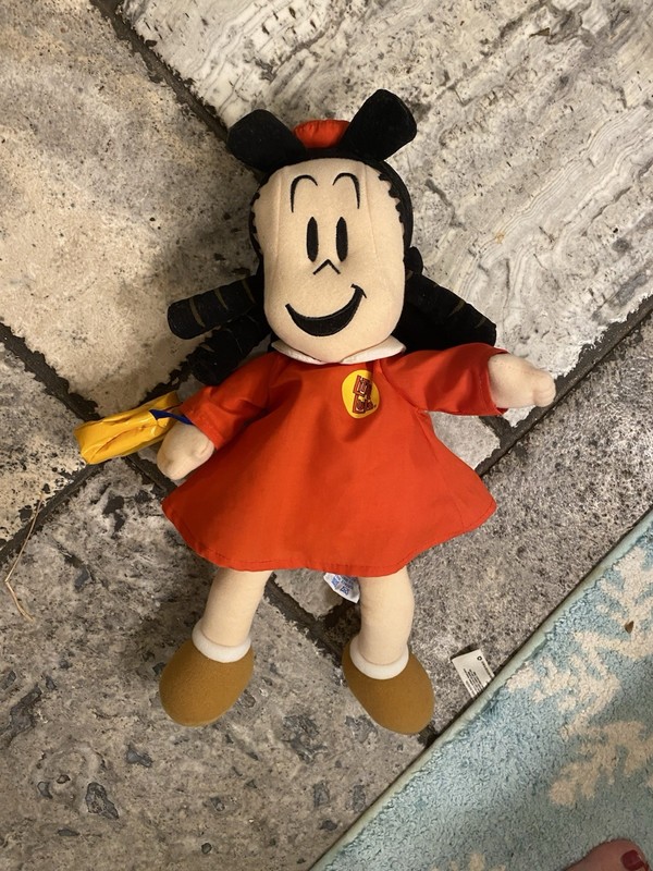 Vintage 1999 EDEN TOYS Little Lulu 17" PLUSH DOLL w/Purse RARE No Tags