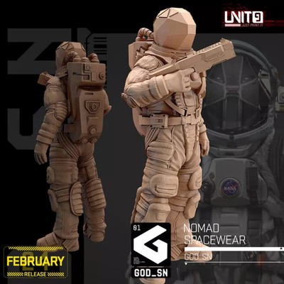 3D Printing Figure Wargame Unit-9 - Nomad Spacewear 1