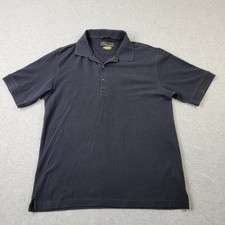 Greg Norman Polo Mens Large Black PlayDry Short Sleeve Shirt
