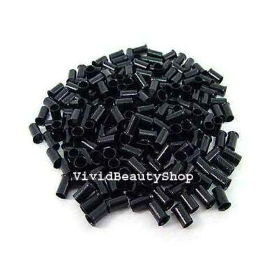 500 3.5mm Black Copper Tubes Beads Locks Micro Rings for I Tip Hair Extensions