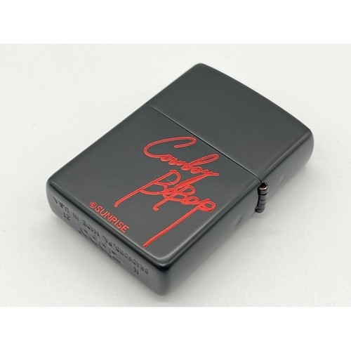 Zippo Cowboy Bebop Swordfish Metal Red Matte Black Lighter Regular Case Japan - Picture 2 of 2