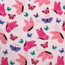 Pink Butterflies - Riley Blake, 100% Cotton Fabric, Uni The Unicorn