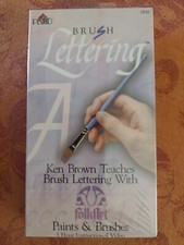 PLAID BRUSH LETTERING KEN BROWN FOLKART BRUSHWORK 2000 NEW SEALED
