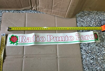 Groß Klebstoff Aufkleber Vintage Werbeschild Von Sammlung Radio Punto Zero