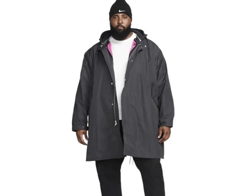 Size L - Nike Therma-Fit Life 3-in-1 Parka Jacket Smoke Grey / Pink DQ4926-070 - Picture 7 of 7