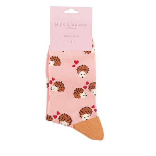 Miss Sparrow Herzen und Igel Socken rosa - Bild 2 von 2
