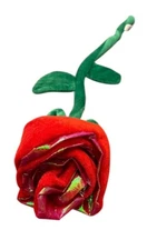 Kipp Brothers Plush Rose From The Heart Long Red Rose Valentines Bendable 33"