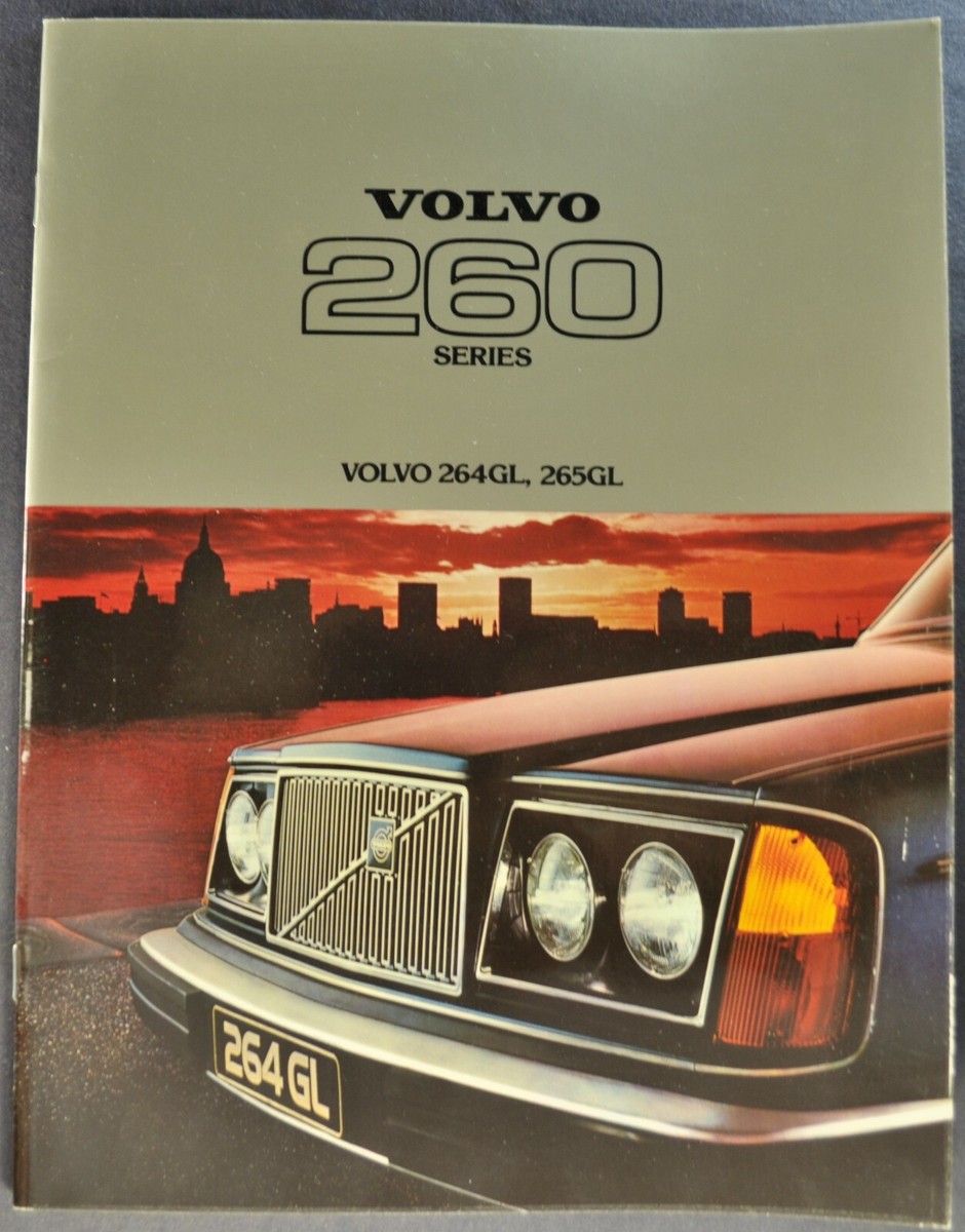 1977 Volvo 260 Catalog Brochure 264GL Sedan 265GL Wagon Excellent
