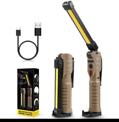 Rechargeable LED COB Work Light Mechanic Flashlight Lamp Magnetic Heavy Duty - Picture 2 of 10