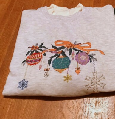 gray christmas sweatshirt