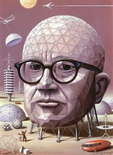 Portrait of Buckminster Fuller by Boris Artzybasheff Futurist Geodesic Visionary