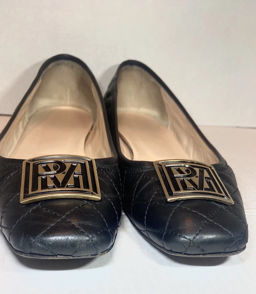 Pisos de ballet acolchados negros Pour La Victoire talla 9 1/2 Foto 4 de 4