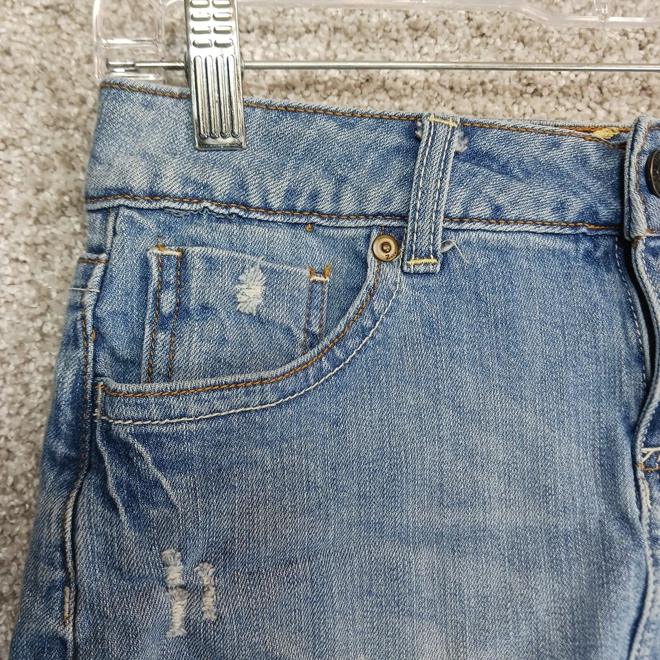 Falda Zco Mujer 7 Azul Denim Y2K Envejecida Ligera Lavado Elastizada Mini 5 Bolsillos Foto 2 de 4