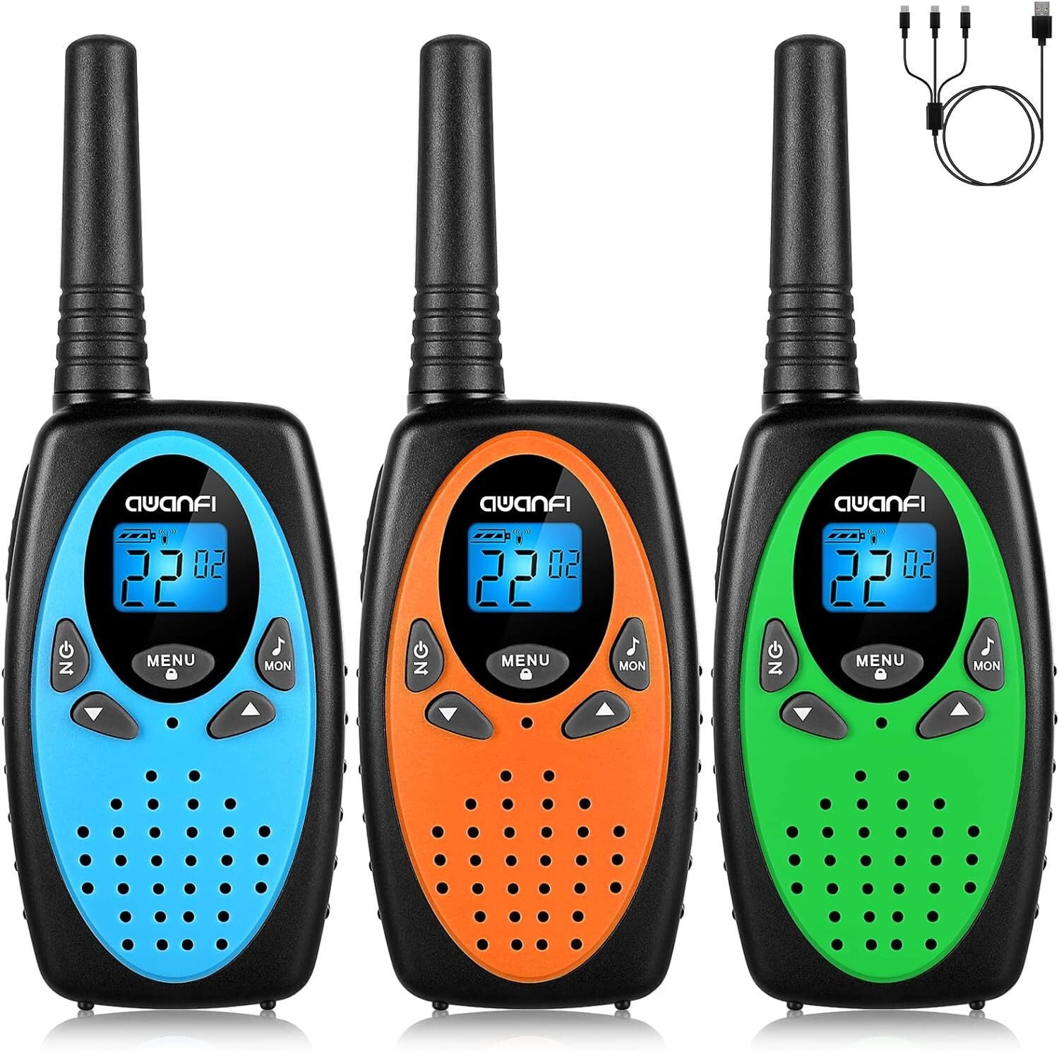 22 Channels Portable 2 Way Radios for Boys Girls Gift Rechargeable Walkie Talkie