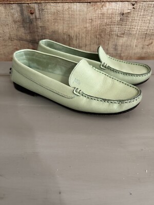Tod's Women 7 Mint Green Patent Leather Slip On Penny Loafers Flats Shoes | eBay Tod's Women 7 Mint Green Patent Leather Slip On Penny Loafers Flats Shoes | eBay