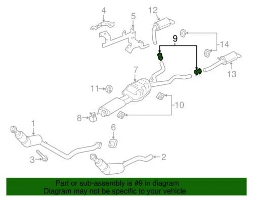 Abrazadera silenciadora trasera genuina Land Rover LR4 2010-2020 Range Rover Sport LR015372 Foto 2 de 2