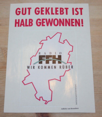 Sticker radio FFH we come over - well glued is half won 90s