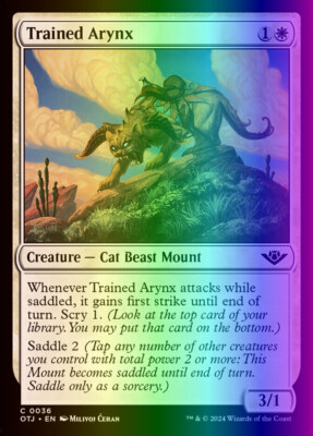 MTG Trained Arynx (36/441) Outlaws of Thunder Junction LP FOIL