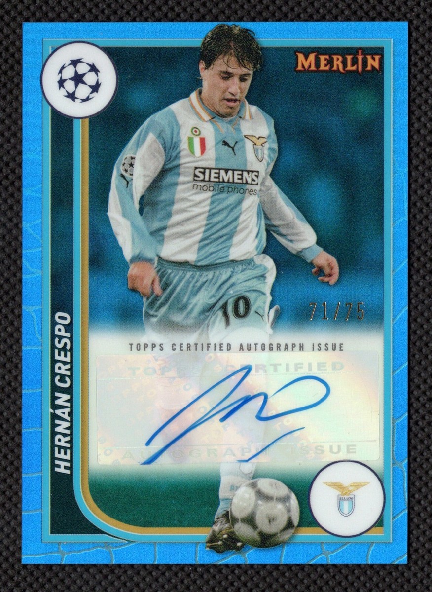 Topps soccer Hernán Crespo サインカード 08/49
