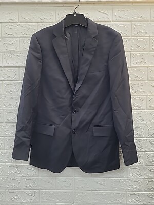 New Slim Thompson Suit Jacket Worsted Wool Black Size