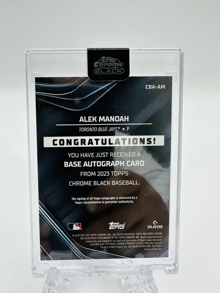 2023 Topps Chrome Black Alek Manoah Auto Autograph #CBA-AM Blue Jays - Image 2 of 2