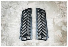 Skeleton Black Anodized Aluminum 1911 Grips Fit Gov. and Clones US SELLER