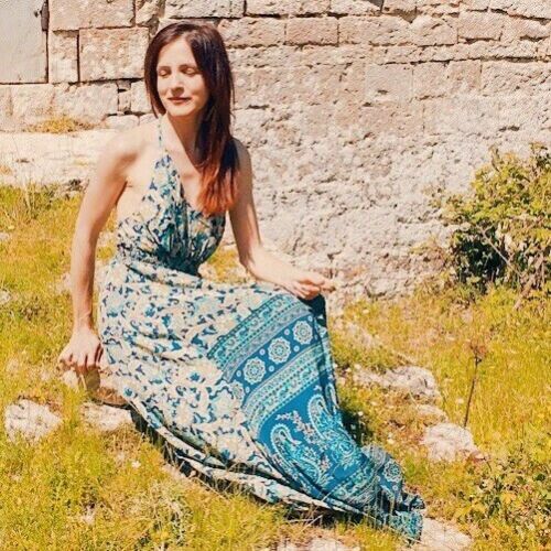 Completo Donna Lino 2 Pezzi - Gilet Senza Maniche E Pantaloni Estivi