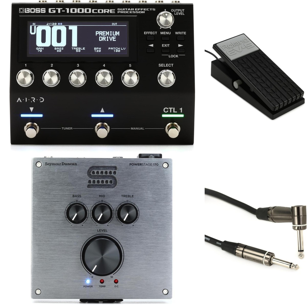 Boss GT-1000CORE Multi-effects Processor and Seymour Duncan 