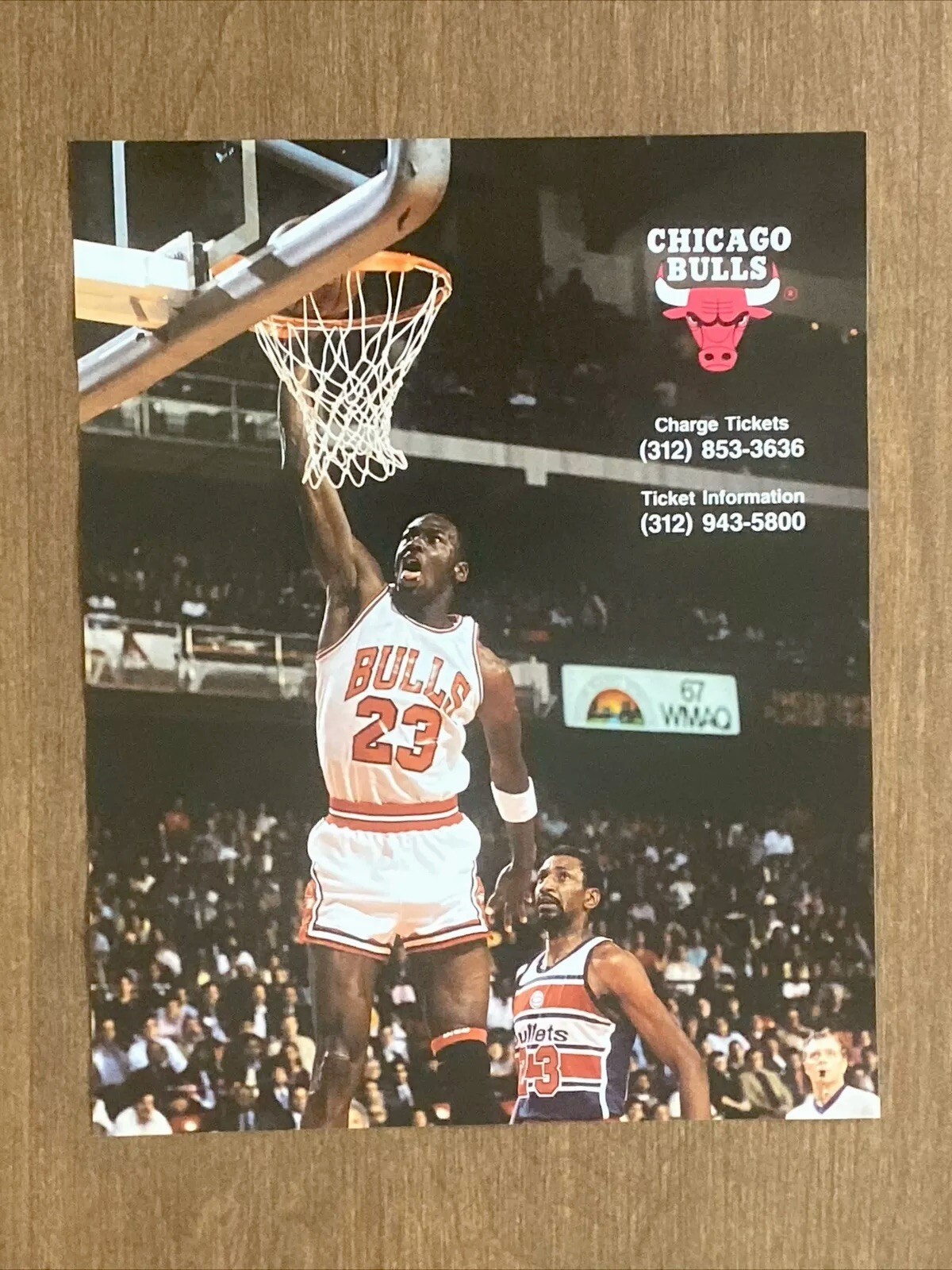 Vintage 1985-86 Michael Jordan Rookie Bulls Season Ticket SP 8x10 Promo Photo Rare Collectible