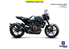Husqvarna Owners Manual Book Guide 2019 VITPILEN 701 EU
