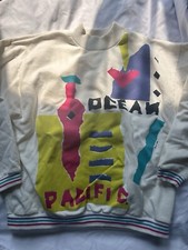 1988 Ocean Pacific Vintage Crewneck Sweatshirt Colorful Collared OP Surf Swim