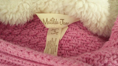 Matilda Jane Girls Pink Hooded Make-Believe Autumn Sunset Sweater - Size 6 - Picture 7 of 8