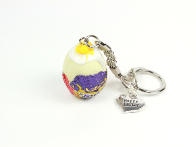 Handmade fimo novelty easter 3D Cadburys white cream egg