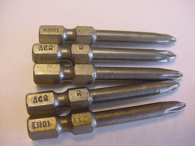 5x Zephyr ACR Phillips Power Insert Bit  1, 3/16'',1 15/16''  E1101XXR USA Made