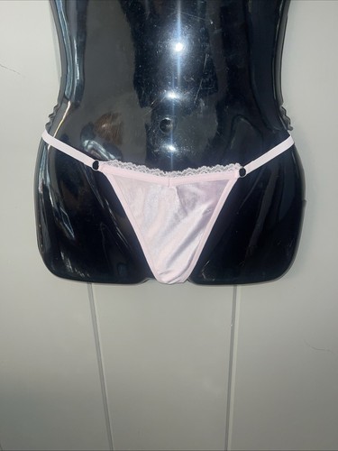 Spree Pink Satin Sissy String Thong Panty Underwear Size Large 7