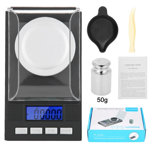 50g /0.001g Digital Pocket Scale Jewelry Gold Powder Weigh Scales Balance LED AU - Picture 3 of 12