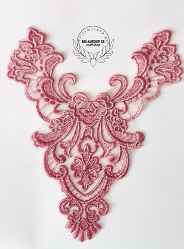 Gorgeous Lace Embroidery Applique Wedding Motif Sew On Dance Costume - Picture 20 of 33