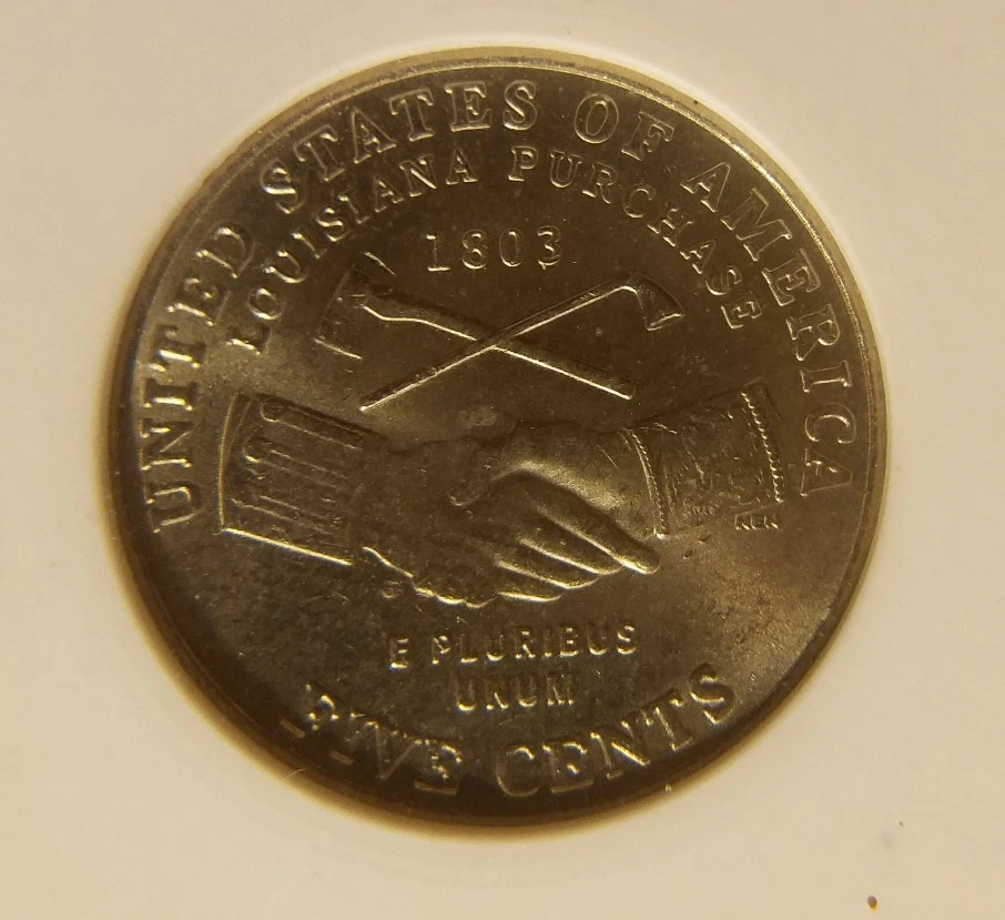 ANAC  2004 P Jefferson Handshake Nickel Error CDDO-001 MS63. Our T8724 - Image 3 of 4