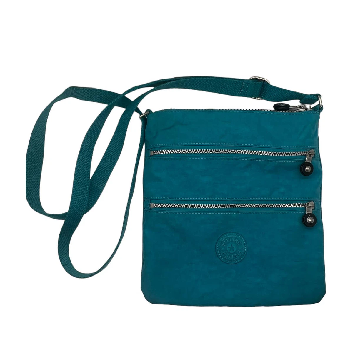 Kipling Turquoise Blue Green Crossbody Nylon Bag