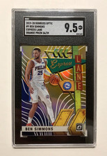 2019-20' Donruss Optic #9 Ben Simmons Express Lane Prizm Orange 36/39 SGC 9.5