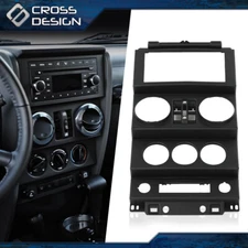 INSTRUMENT PANEL DASH CENTER BEZEL TRIM COVER FIT FOR 2007-10 JEEP WRANGLER 