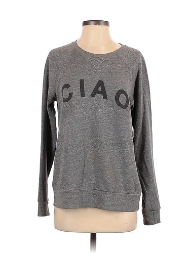 ANTHROPOLOGIE Women Gray Sweatshirt S 