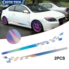 9" x 78.7" Sporty Durable Long Lasting Vinyl Door Side Lower Sticker For Car