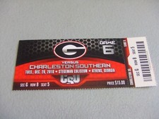 Charleston Southern vs Georgia Bulldogs (12-28-2010) Basketball Ticket Stub 