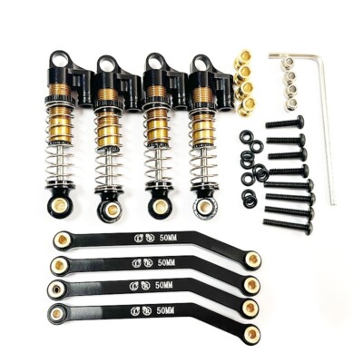 Oil Type Shocks & High Clearance Chassis Links Upgrade for RC 1/24 FMS FCX24 Car