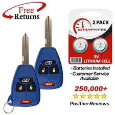 2 Remote Keyless Entry Car Blue Fob Replacement For Chrysler 4b (OHT692427AA)