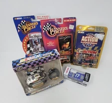 5 Nascar Die Cast Winners Circle, Racing Action, Trevco 1:64 One Ornament NASCAR