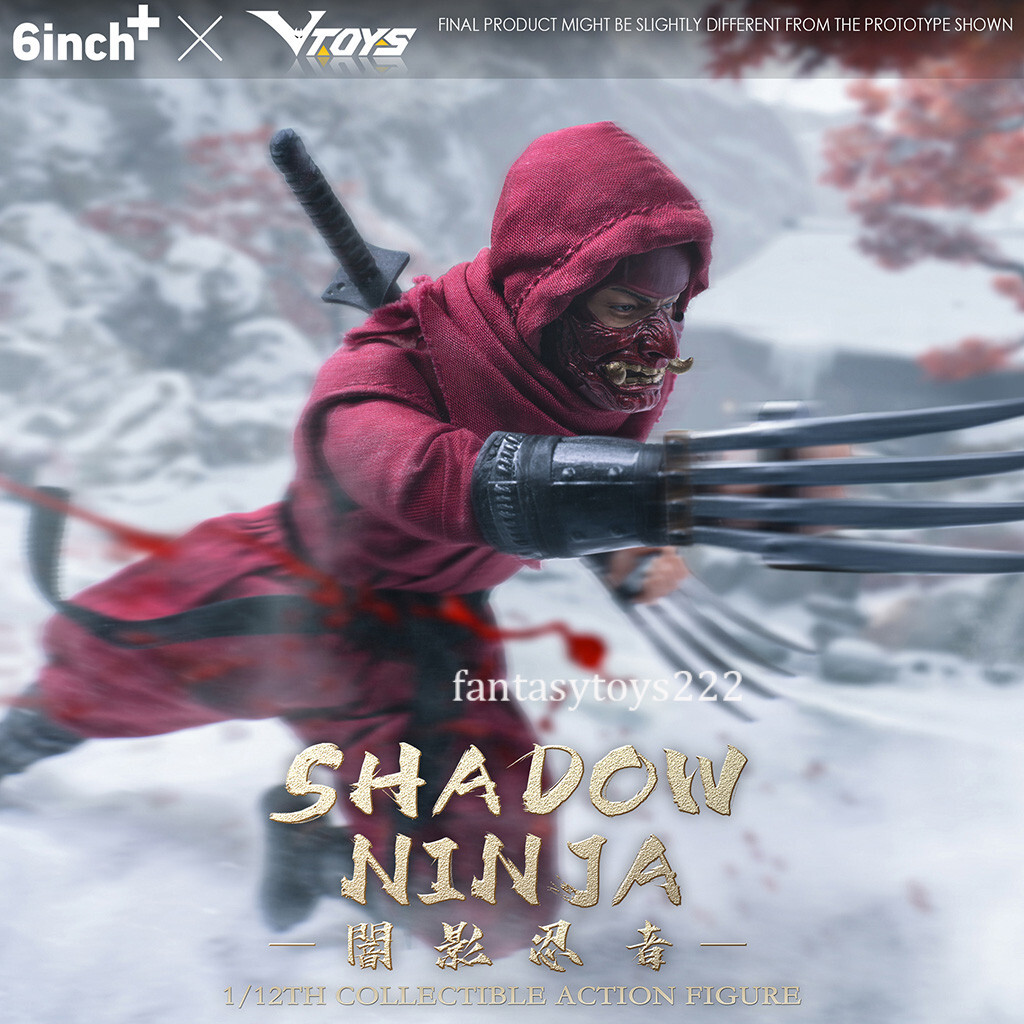 VTOYS X 6INCH+ 1/12 VFS339 Shadow Ninja Red Color Action Figure