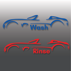 Car Detailing Wash & Rinse Vinyl Bucket Stickers | Cleaning | Valeting