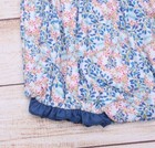 NEW Boutique Baby Girls Floral Blue Bubble Romper Jumpsuit 12-18 Months — photo 2